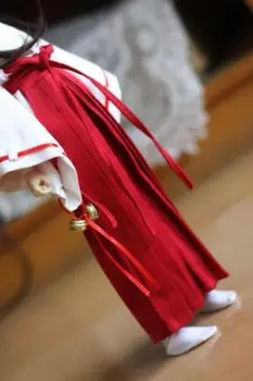 [wamami] 3ks Wihte&Red Inuyasha Kimono Miko Anime Oblek 1/4 MSD 1/6 1/3 SD DZ Panenky BJD Dollfie
