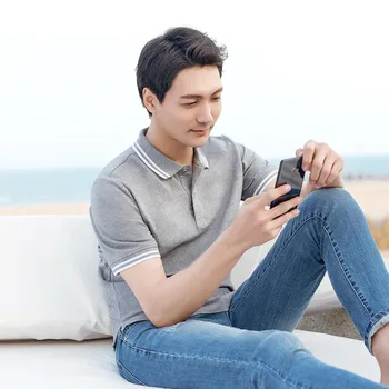 Xiaomi 90 ZÁBAVY muž módní Trend Classic klopě krátký rukáv Polo tričko Cool hedvábné Letní šaty, venkovní volný čas bavlněné Tričko