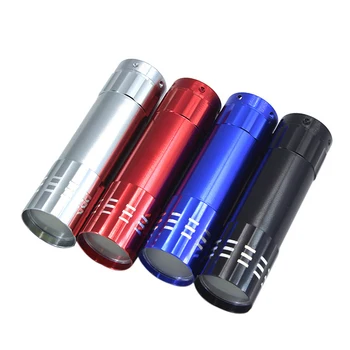 Led Mini Svítilna 9 LED Ultra Světlé Pochodeň Venkovní Vodotěsné Světlo Kapesní Svítilna pěší Turistika Pomocí 3*AAA Baterie