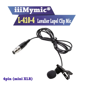 IiiMymic Pro Klopový Klopě Kravatu Klip Kardioidní Kondenzátorový Mikrofon Shure Bezdrátový Body-Pack Vysílač Mini 4pin XLR TA4F