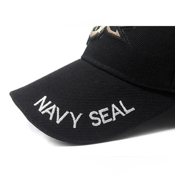 Americké Námořnictvo Týmu Taktické Baseball Cap Mens Navy Seals Čepice Značky Gorras Bavlna Armády Snapback Hat Black Kostní Mužského Nového Roku 2019
