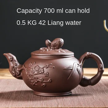 Velká Kapacita Fialová Písku Pot Teaware Ručně Míč Filter Bubble Konvice Keramická Domácnosti Čínský Čajový Set Hot Prodej Šálek Nastavit