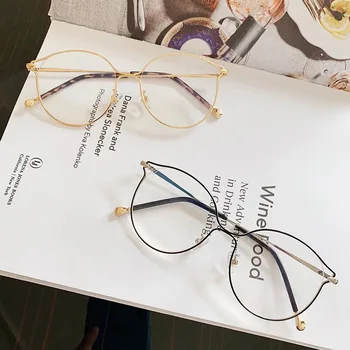 Počítačové Brýle pro Ženy, Kočičí Oči Modré Světlo Blokování Brýle Módní Trendy Slitiny Optické Brýle Rám Ochranu Očí
