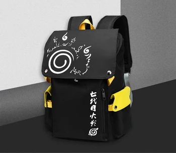 Anime Uzumaki Naruto Batoh Kapacita Cosplay Student Sasuke Školní brašny Csual Cestovní tašky Oxford Mochila