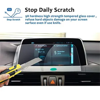 Obrazovka Navigace do Auta Jasné Screen Protector Tvrzené Sklo Proti Poškrábání pro BMW 2018 X1 6.5 Inch