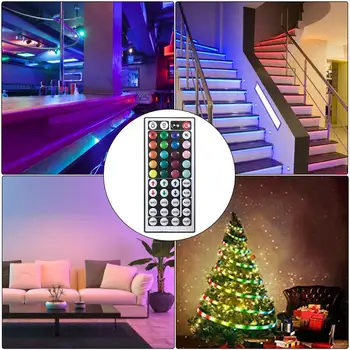 RGB LED Strip 5050 LED Stmívač Světelný Pásky Flexibilní Neon Lampa 44 Klíče Ovládání Led Světla, TV Podsvícení, Pokoj, Vánoční Dekorace