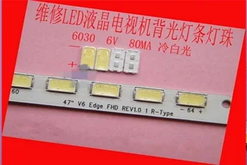 100piece/lot pro údržbu LG LED LCD TV podsvícení Článek lampa SMD Led 6V 6030 Chladné bílé světlo emitující dioda
