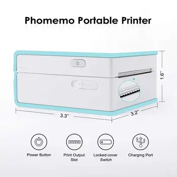 Phomemo M02/M02S Kapesní Tiskárny-Mini Bezdrátová Bluetooth Mini Přenosný Mobilní Tiskárna Tepelná Tiskárna Kompatibilní s iOS+Android