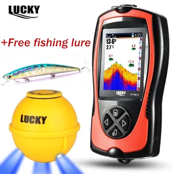 Lucky Bezdrátový Sonar Ryby nálezce Alarm Snímače hloubka Vody ryby velikost s Barevný LCD Displej Pesca Hlubší Ryby nálezce rybářské návnady