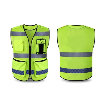 Běžecká Reflexní Vesta, Vysoká viditelnost reflexní bezpečnostní vesta pracovní reflexní vesta multi kapsy pracovní oděvy bezpečnostní vesty muži