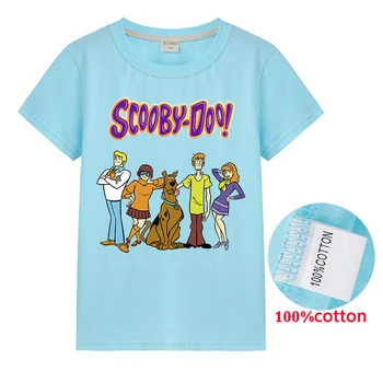 2020 Summer New Scooby Doo Mystery Stroj, Děti, Kreslený Oblečení Chlapci Print T-košile Dívky Legrační Pes Dětské Děti T Košile Topy