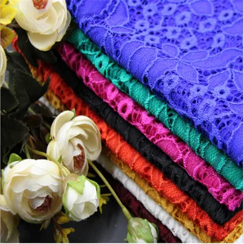 Doprava zdarma pružnost krajky tkanina 14colors můžete vybrat listy, květ, látka, šířka 150 cm diy oblečení tkaniny příslušenství
