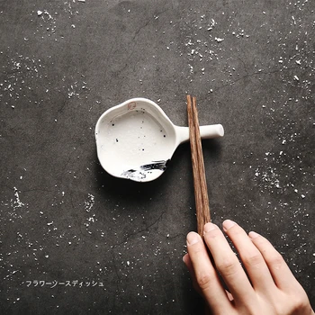 ANTOWALL Retro praktické malé ochutnat jídlo, hůlky držitel olej, sójovou omáčku misky keramické domů Japonské mini jídlo