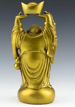 Speciální nabídka rukou stand bag Maitreya měď zlato Buddha Feng Shui štěstí, dekorace