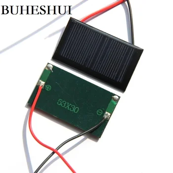 BUHUSHUI Mini Solární Panel 5V 30mA Solární články, Fotovoltaické Panely Modulu Sun Power Nabíječka Pro DIY Studie Epoxidové 10ks