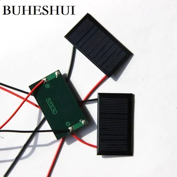 BUHUSHUI Mini Solární Panel 5V 30mA Solární články, Fotovoltaické Panely Modulu Sun Power Nabíječka Pro DIY Studie Epoxidové 10ks