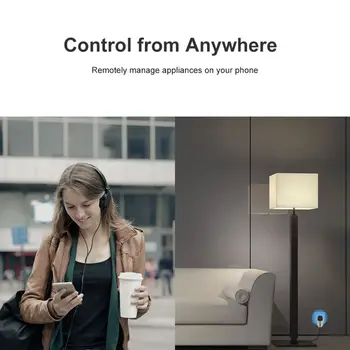 Ewelink Inteligentní WiFi Zásuvka 10A Zásuvky, Spínače Dálkového Ovládání NÁS EU Plug S Alexa Google Home Assistant