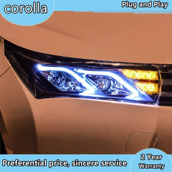 Car Styling Hlavy Lampa pro Toyota corolla Světlomety -2017 LED Světlomet Bi-Xenon LED DRL crolla montáž Světlometů