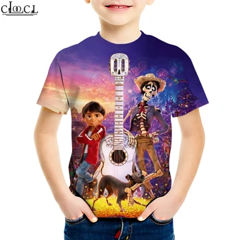 4 Do 13 Let New Kids T-shirt Kreslený Film Pixar CoCo Anime 3D Tisk T Košile Chlapec Dívku Dospívající Dítě Topy Pokles Lodní dopravy