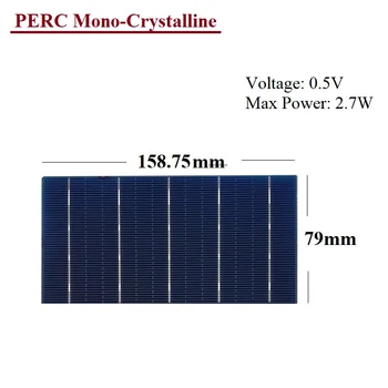 DIY Solární Panel, Mono Krystalické solární články 22% Vysoká účinnost PERC 158*79mm + Dost Tabbing drát + Sběrnice Wire
