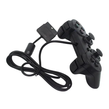 Černý Drátový Ovladač 1,8 M Dvojitý Šok Vzdálené joystick Gamepad Joypad pro PlayStation 2 PS2 K5