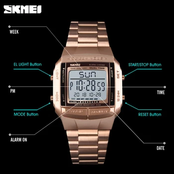 Pánské Hodinky SKMEI Sportovní Vojenské LED Digitální Hodiny Top Značky Luxusní Elektronické Vodotěsné Muž Náramkové hodinky Relogio Masculino