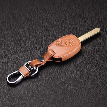 Originální Kožené Auto Klíč Kryt Klíč Řetěz Kroužek držák pro Honda Accord Civic CRV Pilot Dálkový ovladač Klíč, 2 Tlačítka Chraňte kryt
