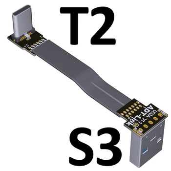 USB 3.0 Typ-A Samec na USB3.1. Typ C Samec Nahoru/Dolů Úhel USB Dat Sync A nabíjecí Kabel typu c Kabel, Konektor adaptéru FPC FPV Byt