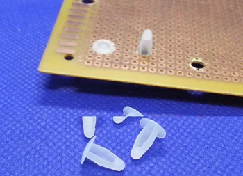 100ks Nylon plastové pevné Snap-In nýt šroub Distanční Pat PCB deska 3.2-3.5 mm, Otvor Zamykání Příspěvky podpory B-B=8,7 mm