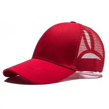 GAOKE 2020 nové ohonu baseball cap letní dámské nastavitelný černý klobouk chaotický cap ležérní bavlněné dívka Snapback mesh cap
