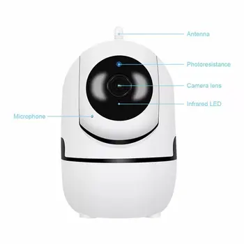 Inteligentní Kamera 1080P Bezdrátové Wi-fi Infračervené Anti-Krádeže Ip Kamera pro Noční Vidění Inteligentní Hd Kamery