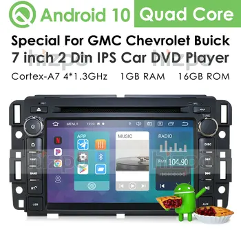 7 Palce, Android 10 Auto Multimediální Rádio, DVD Přehrávač pro Sierra 1500 2500HD 3500HD ect s Bluetooth, 4G a WI-fi SWC Navigace DVR