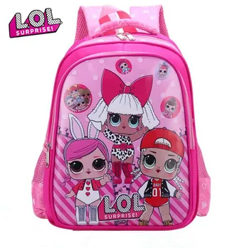 LOL superise Panenky roztomilý školní batoh dívky školní Vysoká kapacita Anime Postavy tisk dětské batohy, tašky