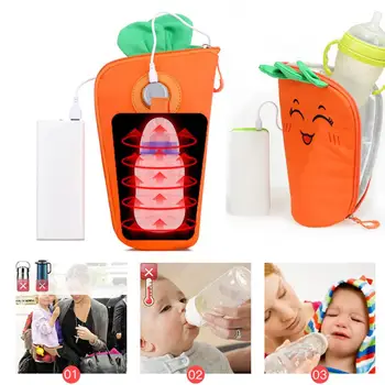 Přenosné Baby Láhev Teplejší Ohřívač láhví Multifunkční USB Topení Mléko Teplejší Taška Odnímatelný Snadno omyvatelný Pro Venkovní Zimní