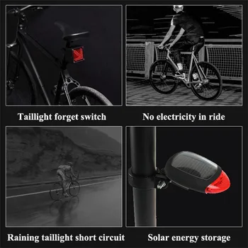 Bike Světlo Jízdních Kol Světla Indukční Kolo Kolo Zadní Světlo Výstražná Lampa Magnetická Síla Generovat Světlo