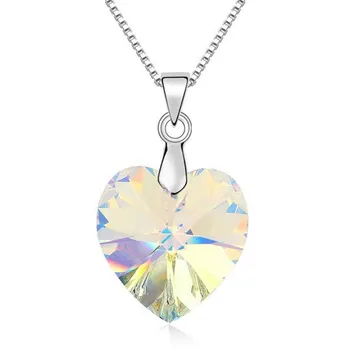 SHDEDE Srdce Crystal od Swarovski Dlouhé Náušnice Náhrdelník Šperky Soupravy Ženy Módní Nevěsta Svatební Doplňky -25494