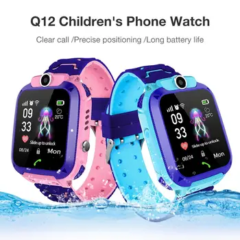 Q12 Děti, Děti Chytré Hodinky 2G SIM Kartu, Volání SOS Telefon Smartwatch GPS Kamera Dítě Hodiny Chlapci Dívky Vánoční Dárky