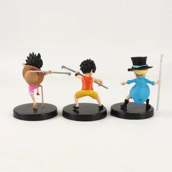 3ks/Set Anime One Piece Tři Bratři Luffy Sabo, Ace Dětství Ver. PVC Akční Obrázek Model Hračka