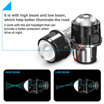2,5 palcový Bi-Xenon Projektor, Objektiv Auto Mlhové Světlo Vodotěsné 12V 24V Světlomet Světlomet H11 led Xenon žárovky Pro Auto Off-Road Aut.