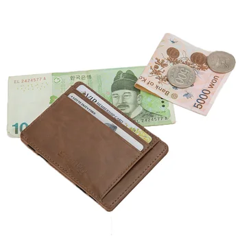 KUDIAN MEDVĚD MIni Muži Peněženky PU Kožené Magic Peněženky, Kabelky Malý Úvěr ID Držitele Karty Módní Peněz Svorky Carteira BID142 PM49