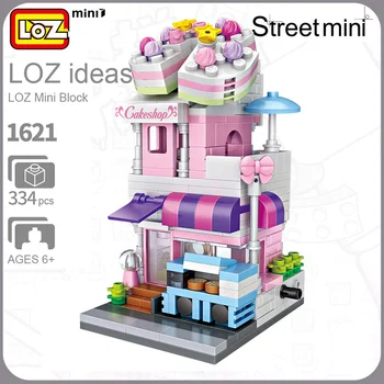 LOZ Diamond Mini Bloky, Výhled na Město Scénu, kavárny, Maloobchodní prodejny, Architektury, Modely A Stavební Kvíz Vánoční Hračky pro Děti