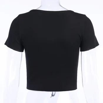 Zell&Dincht Ženy Letní Sexy Černé krajky-up Svetry Crop Topy Svetr krátký Rukáv Ženy Ležérní Krátký Svetr Top Streetwear