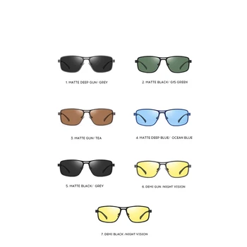 Klasické Hliníkové Polarizované sluneční Brýle Muži 2021 trend Značkové Rybářské Retro Sluneční Brýle Mužské Den Noční Vidění Řidiče Brýle S90
