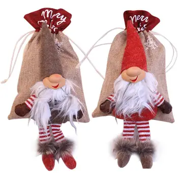 2018 Nordic Santa Claus Dárkové Tašky Karikatura Vánoční Panenka Dekorace Vánoční Dárková Taška Dekorace XmasSupplies 2 Styl