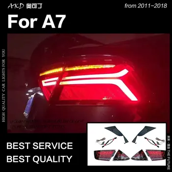 Car Styling zadní Světlo pro A7 zadní Světla 2011-2018 S7 LED zadní Světla, Zadní Svítilna DRL Dynamickou Brzdou Signál Zpětného auto Příslušenství