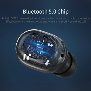 Essager S11 TWS Bezdrátová Bluetooth Sluchátka V Uchu Mini Bezdrátová Sluchátka Headset Handsfree Sluchátka Pro iPhone, Xiaomi, Huawei