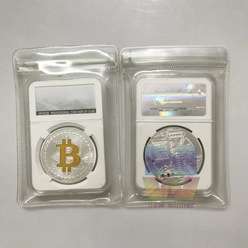Pozlacené Hot prodej Bitcoin Mince Bit Mince Kovové Mince Fyzické Kryptoměna Pamětní Mince s PCCB případě