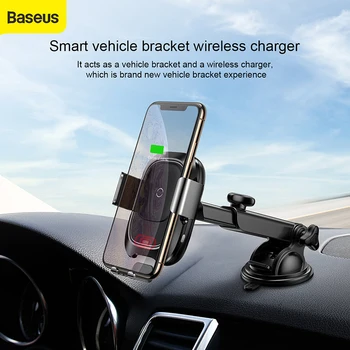 Baseus 10W Bezdrátové Nabíjení pro Mobilní Telefon, Inteligentní Vozidla, Držák pro iPhone pro HUAWEI Bezdrátové Auto Nabíječka S 4.0-6.5 inch