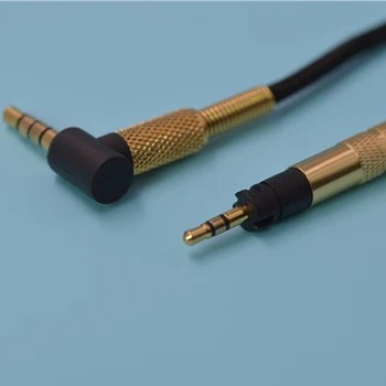 Náhradní Audio Kabel Pro Sennheiser Momentum Momentum 2.0 Na Ucho Přes Sluchátka Stříbrný Pozlacený Kabel Šňůry Bez Mic