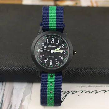 NAZEYT nové módní unisex armádní hodinky blízkém chlapci dívky svítící ručičky multicolor nylon náramkové hodinky teenager sportovní dárek hodiny